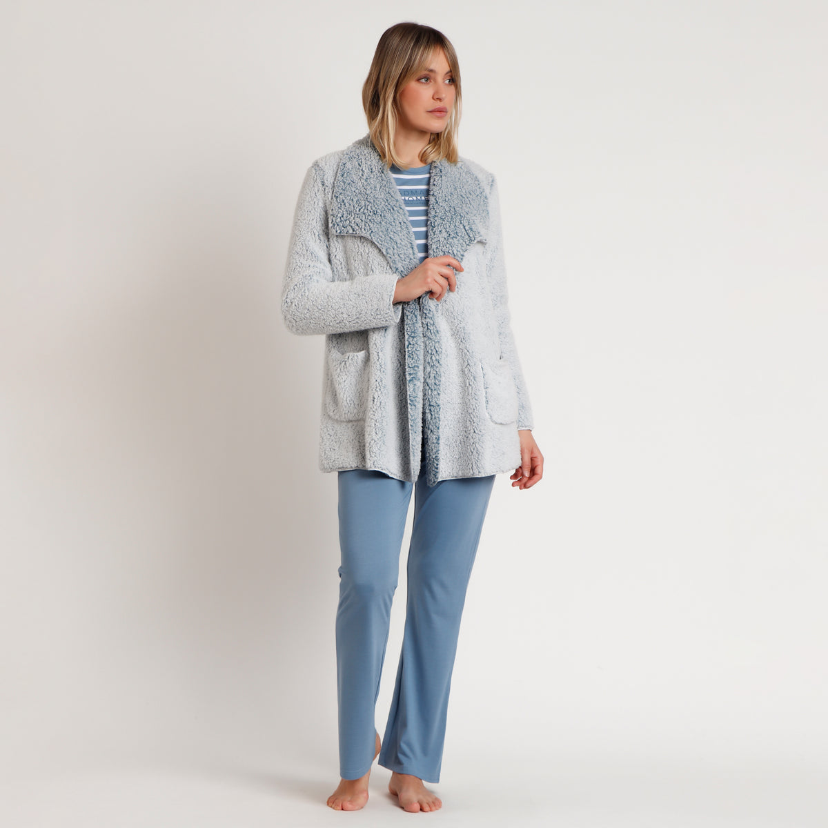 Giacca da camera donna con scollo a scialle Admas 67166