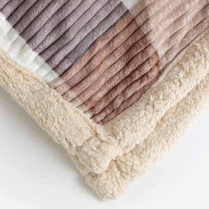 Coperta in pile rigato a quadroni Admas 69039