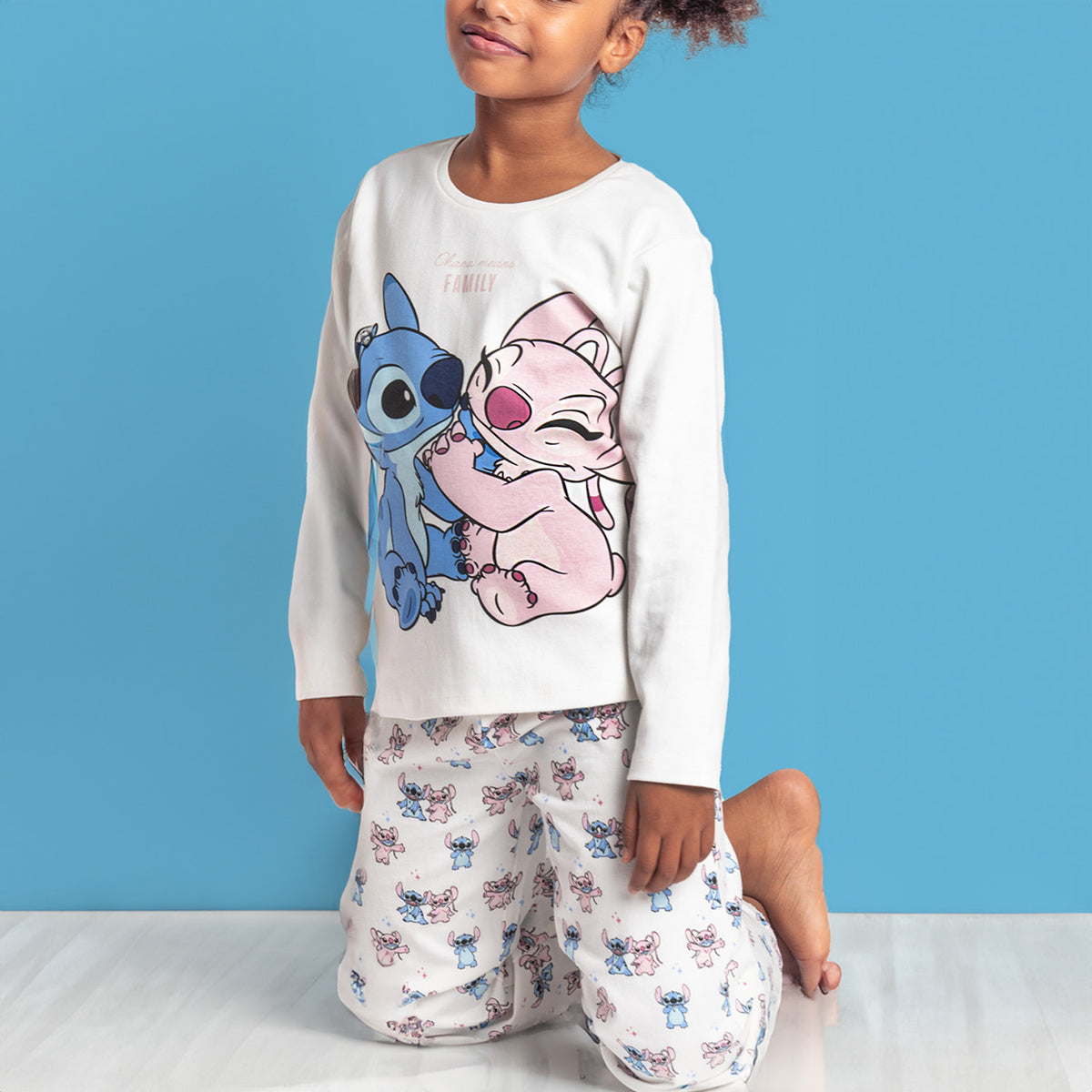 Pigiama Bambina "Stitch & Angel" in Caldo Cotone Disney 62249 