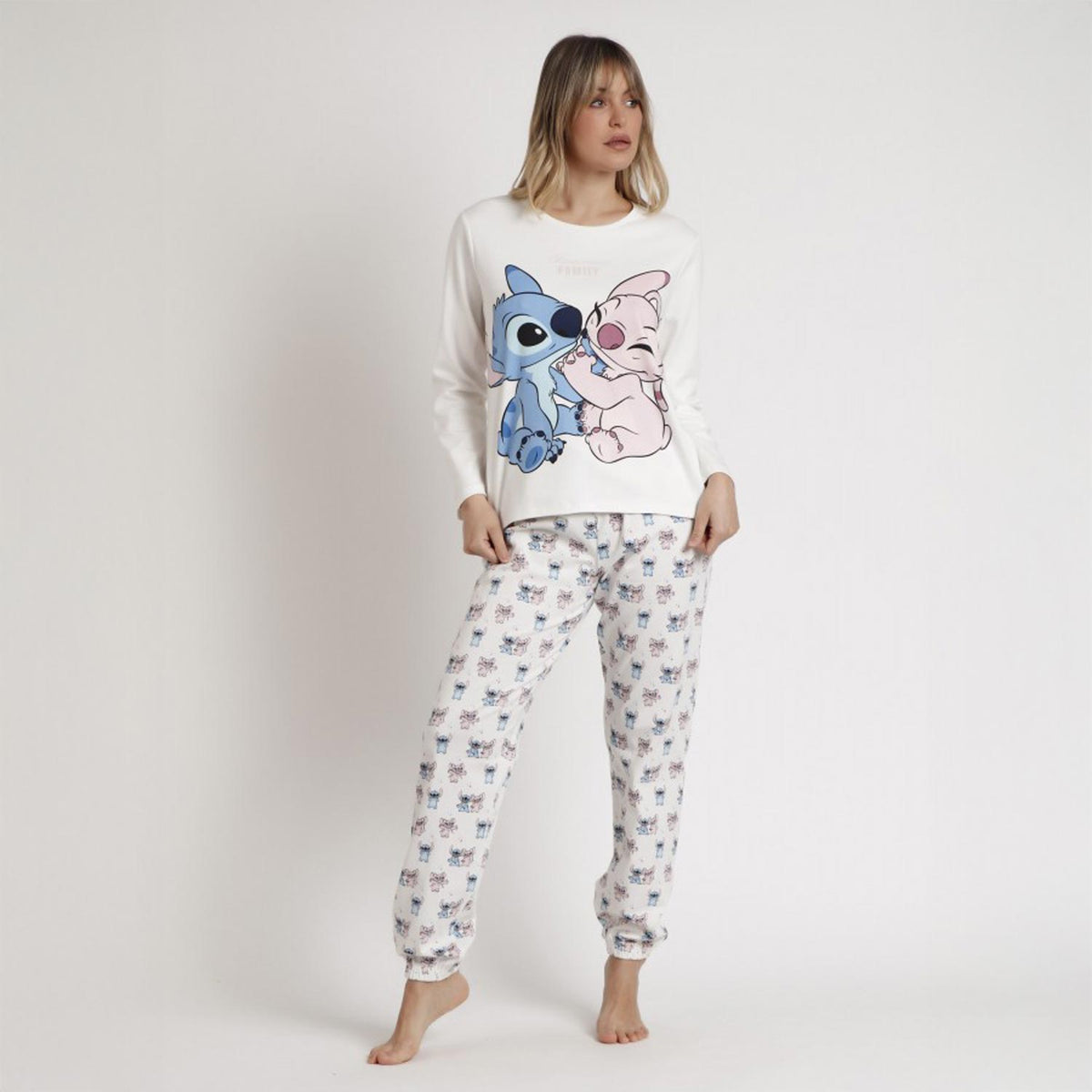 Pigiama Donna "Stitch & Angel" in Caldo Cotone Disney 62770