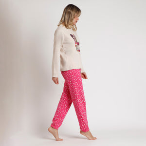 Pigiama donna caldo cotone cuoricini Santoro 62384