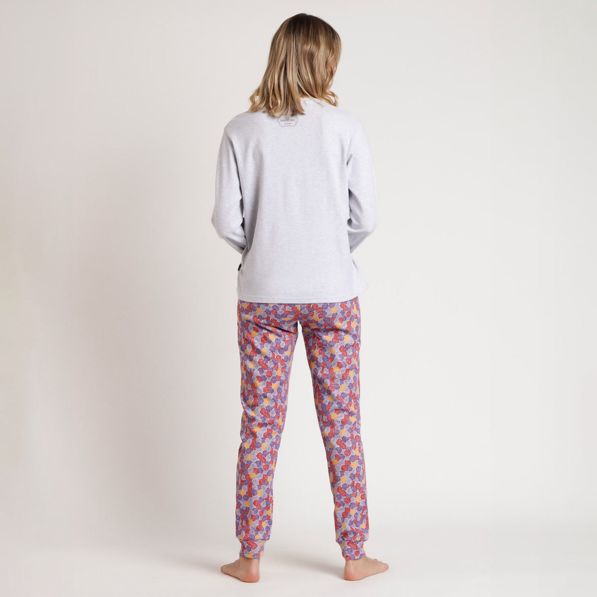 Pigiama donna caldo cotone fiori bambolina Santoro 62388