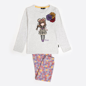 Pigiama bimba caldo cotone fiori bambolina Santoro 62413