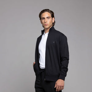Felpa uomo full zip cotone leggero Biancaluna 26U19001