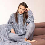 Pigiama Donna con Zip Leopardato Biancaluna 24D93005