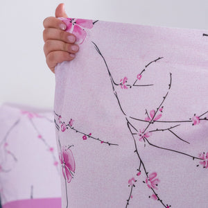 Completo letto floreale 100% cotone Biancaluna lilly 