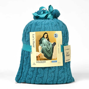 Coperta + sacco intrecciata Biancaluna Holly