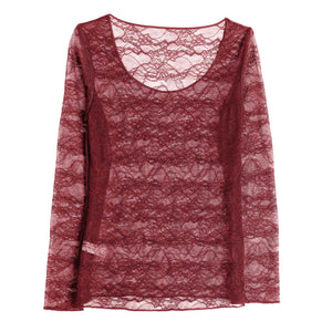 Maglia donna girocollo in pizzo trasparente Cotonella ADD16