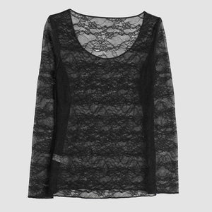 Maglia donna girocollo in pizzo trasparente Cotonella ADD16