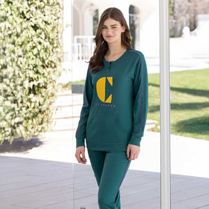 Pigiama donna serafino manica lunga caldo cotone El Charro ELP51