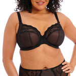 Reggiseno con ferretto tulle effetto rete e pizzo Elomi EL4382