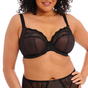 Reggiseno con ferretto tulle effetto rete e pizzo Elomi EL4382