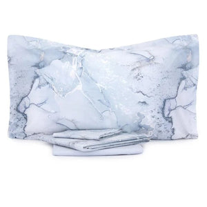 Completo letto in percalle di cotone marmorizzato Enrico Coveri marble