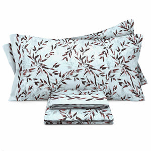 Completo letto con foglie cotone Pompea Marta