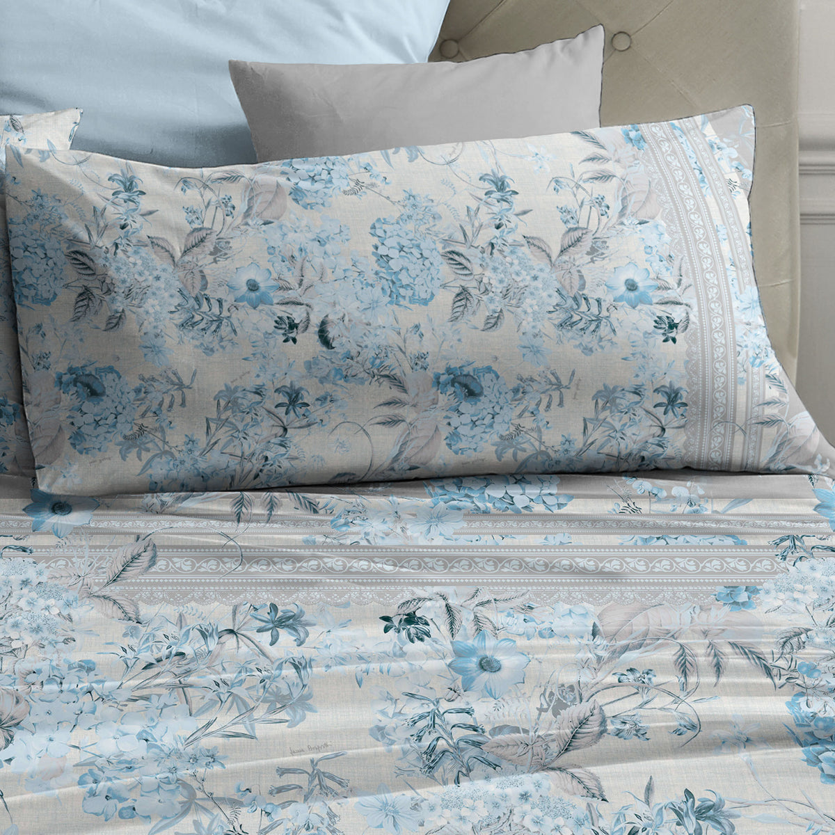 Completo letto maxi Laura Biagiotti 100% Percalle di cotone Estel