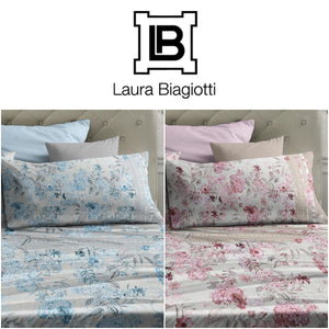 Completo letto maxi Laura Biagiotti 100% Percalle di cotone Estel