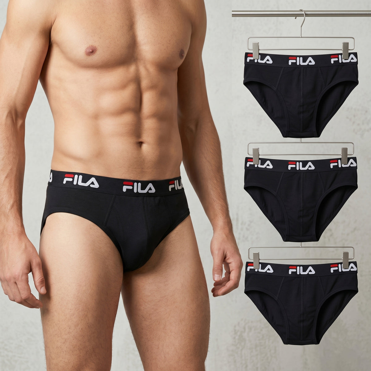 Slip uomo cotone elasticizzato Fila FU5233 - 3 pezzi