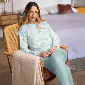 Pigiama Donna scollo serafino caldo cotone Irge IRI2427