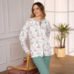 Pigiama donna maglia aperta caldo cotone Irge IRI2458