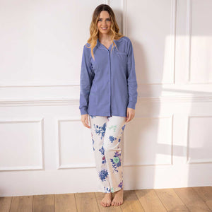 Pigiama donna maglia aperta caldo cotone Irge IRI2460