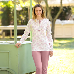 Pigiama donna scollo serafino cotone Irge IRL2561