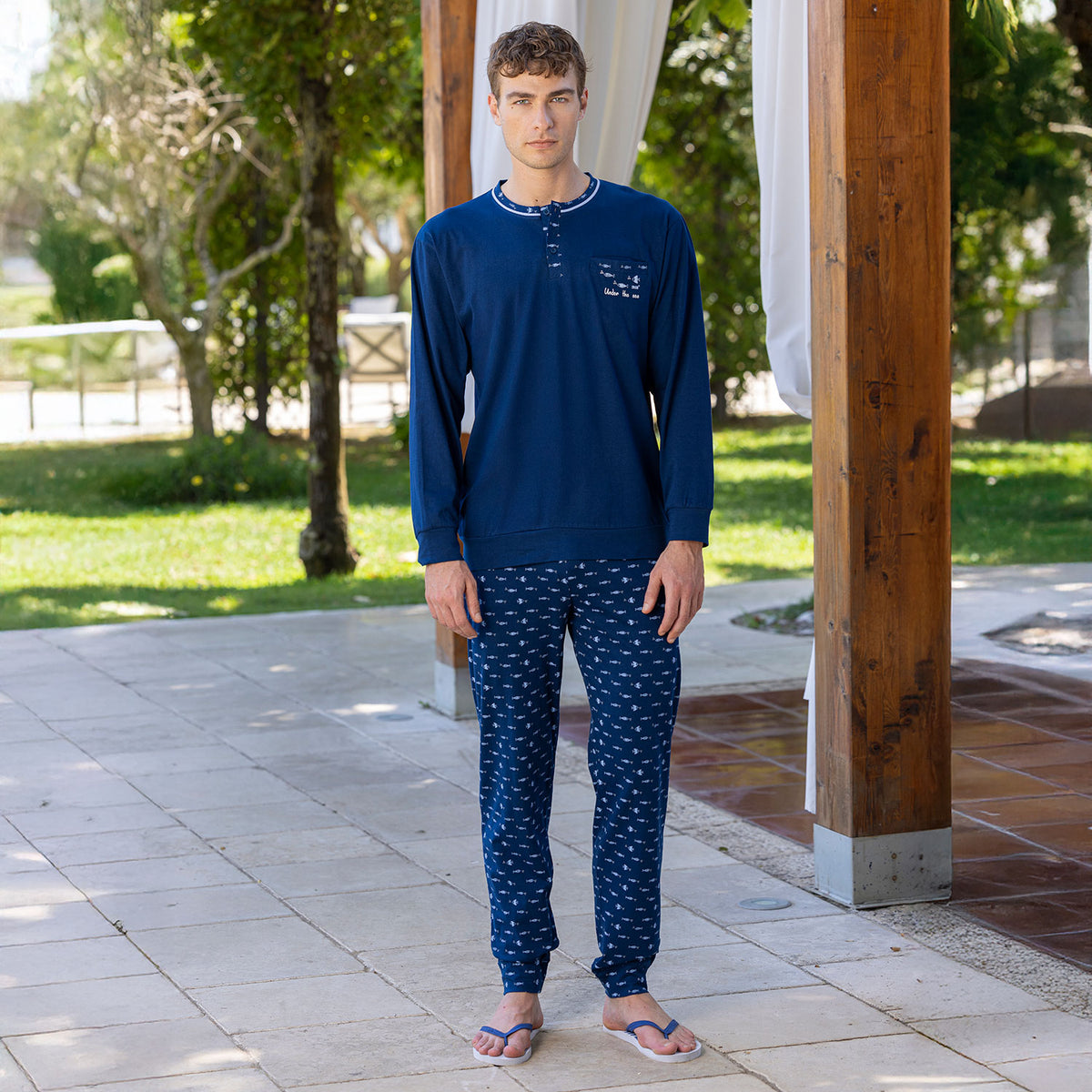 Pigiama uomo 100% cotone leggero serafino MIL2642