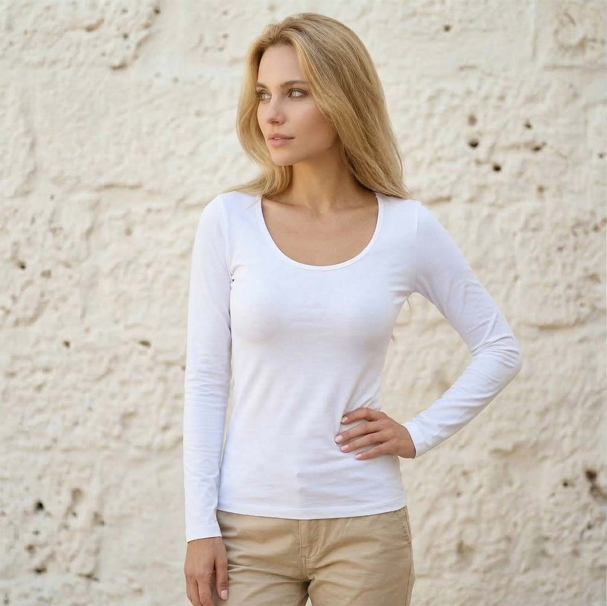 Maglia donna Jadea 4056 a manica lunga cotone