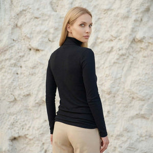Maglia donna Jadea 4267 dolcevita cotone con manica lunga