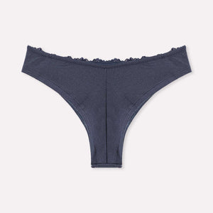 Slip donna brasiliana pizzo e cotone Jadea 6567 2pz