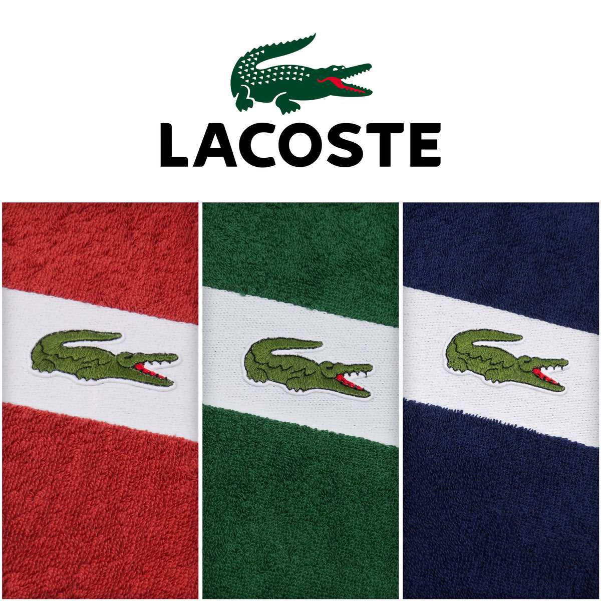 Asciugamano Lacoste Lcasual 100% cotone 55x100