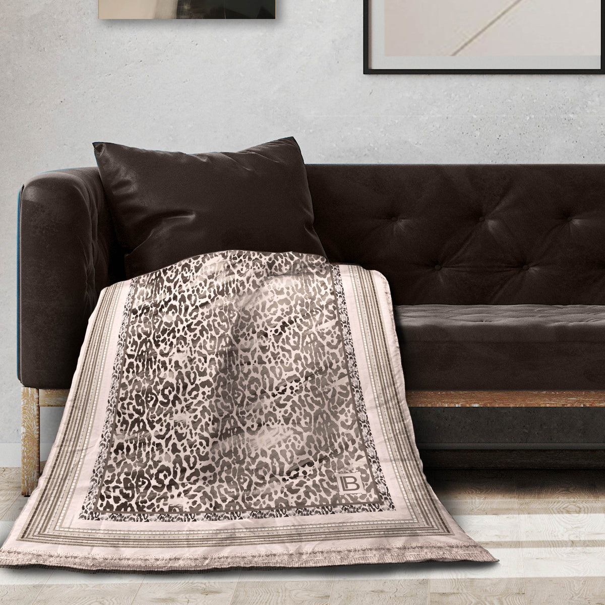 Coperta soffice in sherpa Laura Biagiotti Leopardato 210x250cm