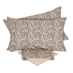 Completo Letto Matrimoniale Leopardato in 100% Cotone Laura Biagiotti 