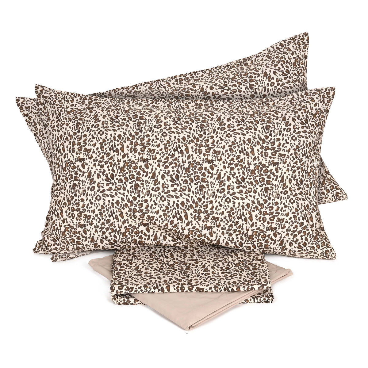 Completo Letto Matrimoniale Leopardato in 100% Cotone Laura Biagiotti 
