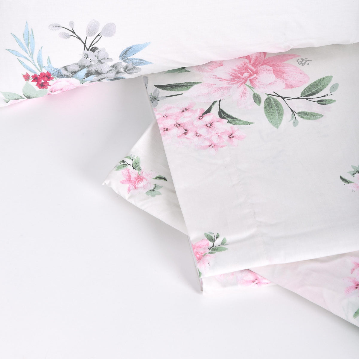 Completo Letto matrimoniale 100% Cotone fantasia floreale Laura Biagiotti Okab