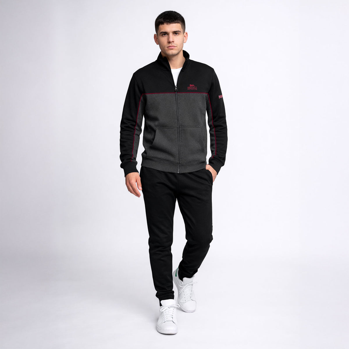 Tuta uomo cotone garzato full zip Lonsdale LOUAI25165