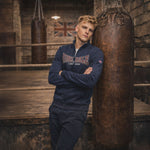 Tuta uomo full zip cotone garzato Lonsdale LOUAI25168