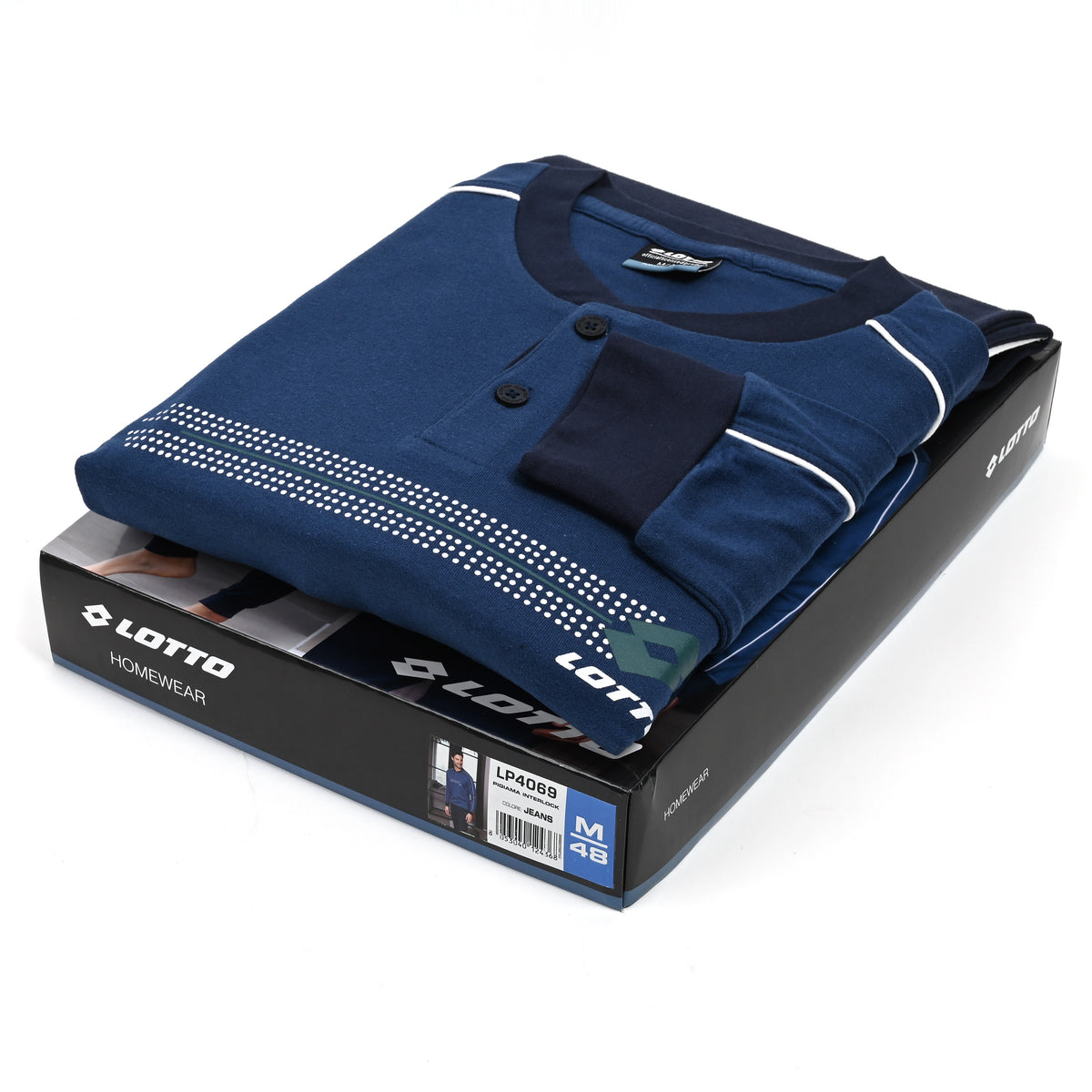 Pigiama uomo Interlock con dettagli geometrici Lotto LP4069