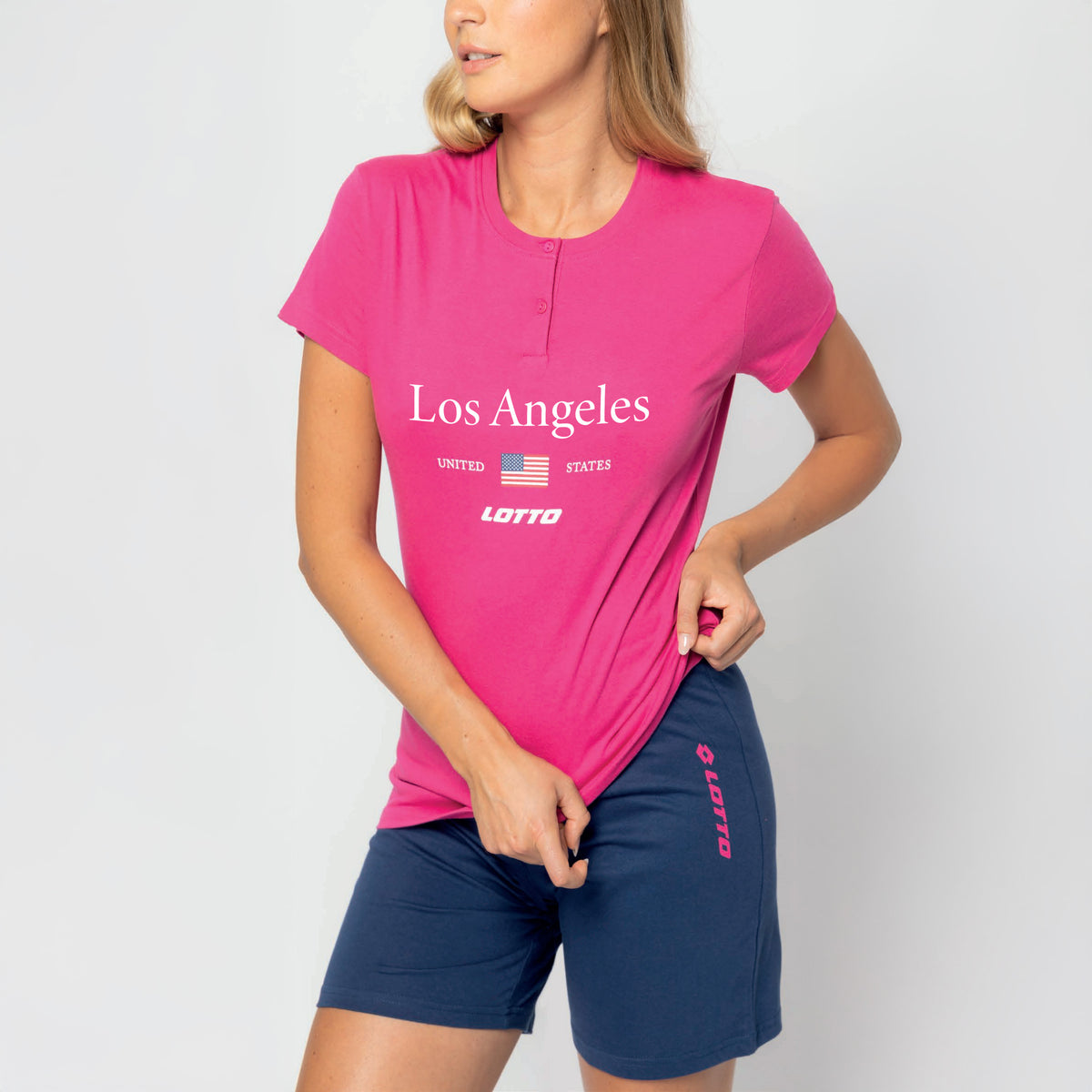 Pigiama donna 100% cotone Lotto LP5215