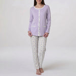 Pigiama donna lungo in cotone leggero Lovable L0EQH
