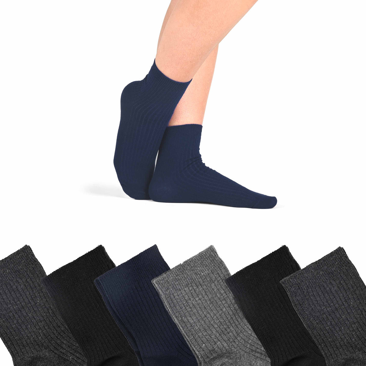Calze corte assortite caldo cotone Meritex 3610 6 paia