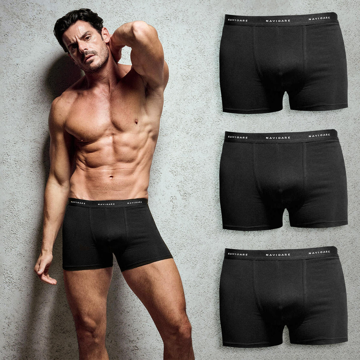 Boxer Navigare Uomo 103T elastico logato 3 pezzi