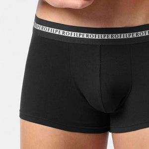 Boxer uomo corti cotone elasticizzato con logo Perofil 2 pezzi