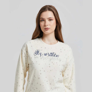 Pigiama donna in pile con stelline Pompea lapponia