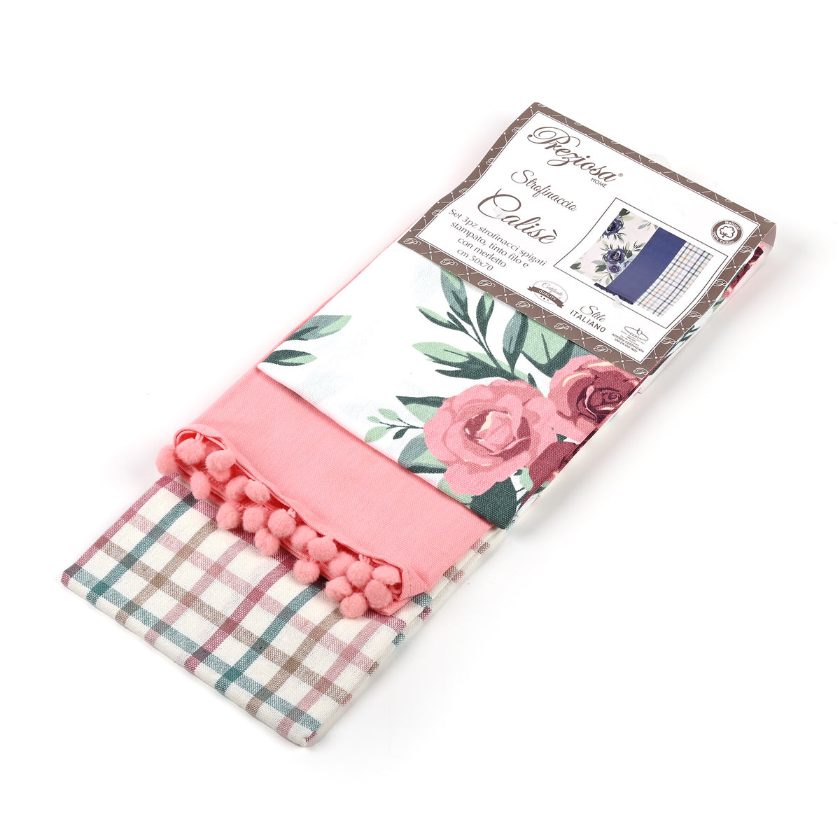 Strofinacci Preziosa Calise.S09 100% Cotone set 3pz