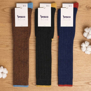 Calza lunga uomo a coste lana Prisco Soft Wool UL - 3 paia