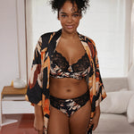 Kimono donna in simil raso floreale Sans Complexe 58TAN88