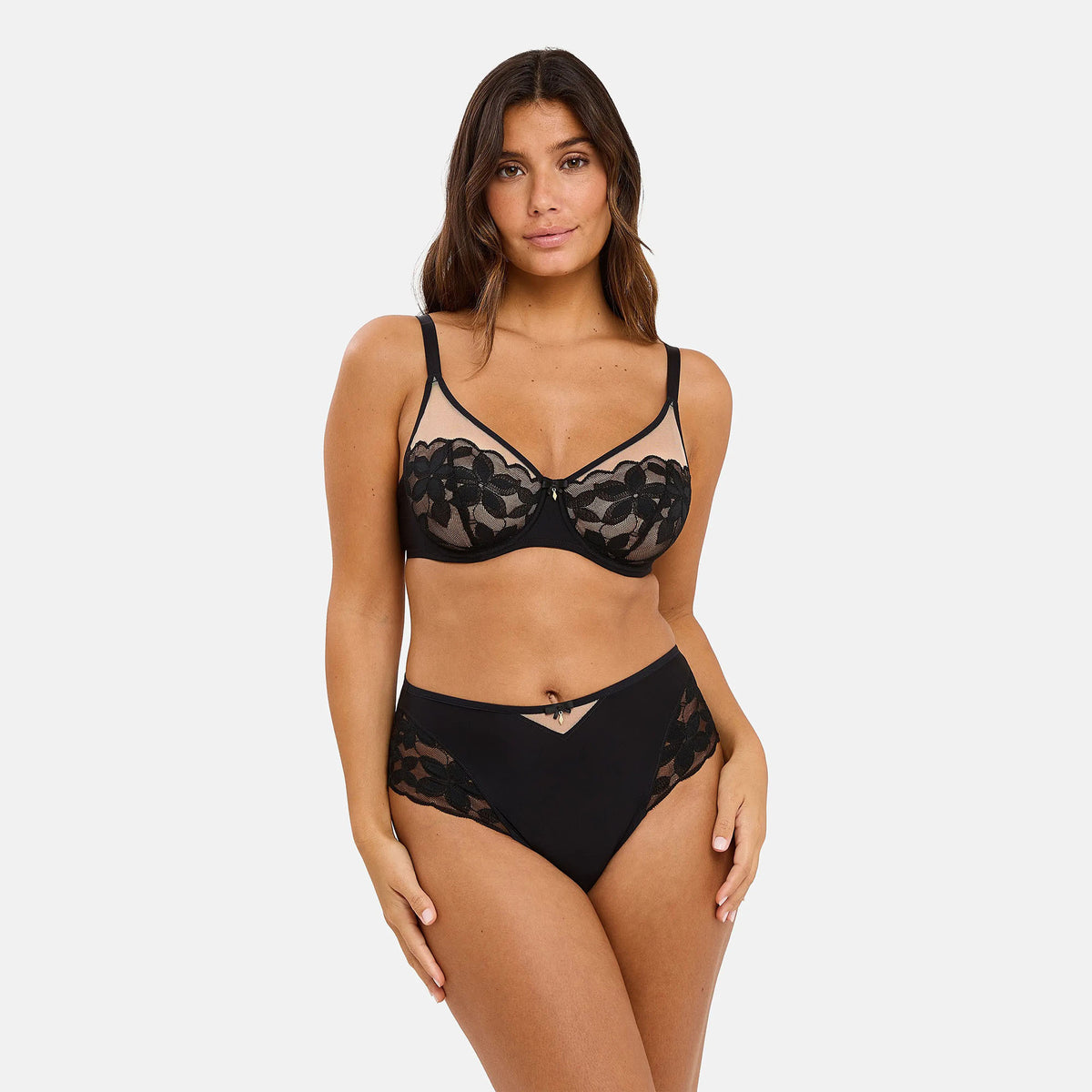 Slip donna vita alta tulle e microfibra Sans Complexe 61PAN73