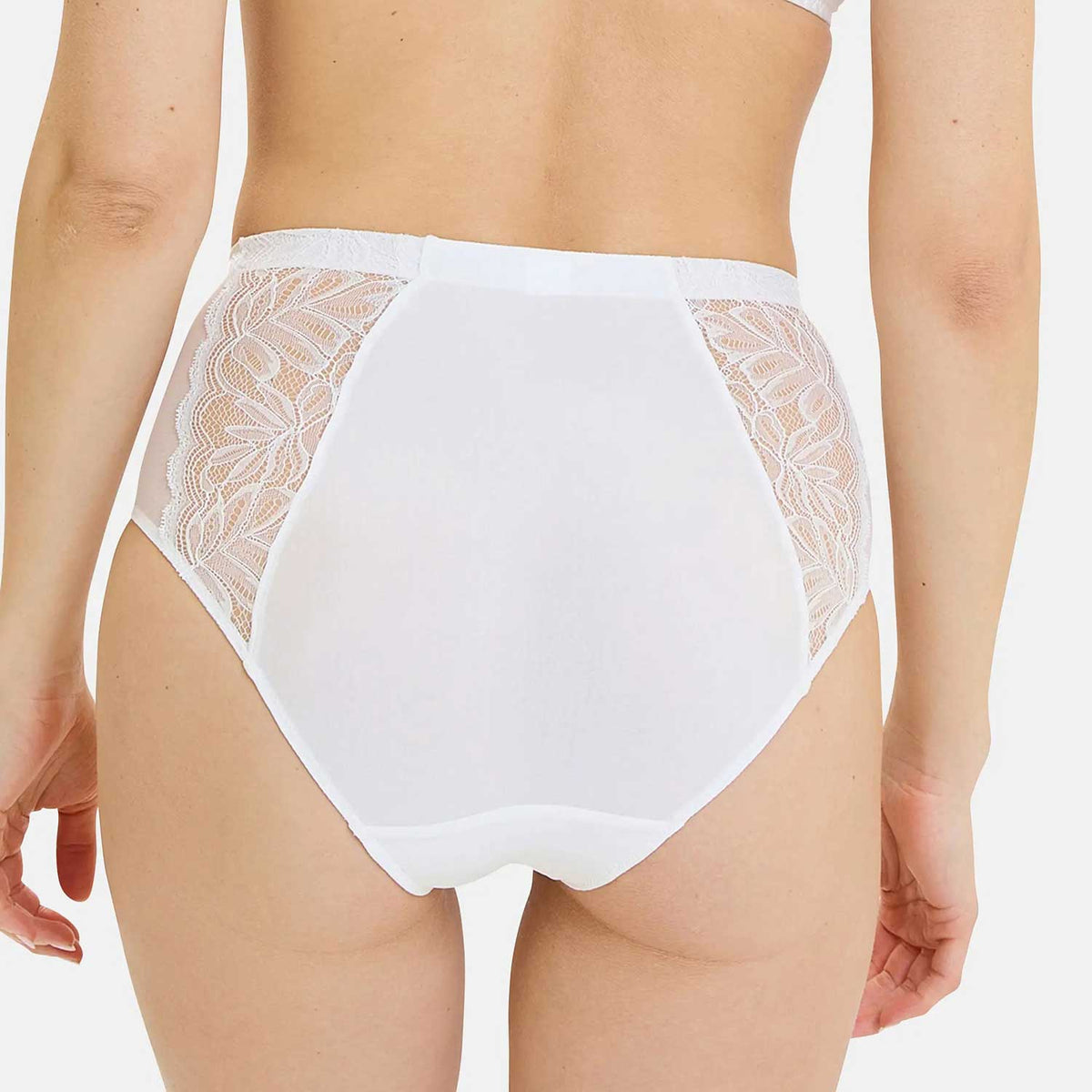 Culotte a vita alta pizzo e microfibra Sans Complexe 61QAO32
