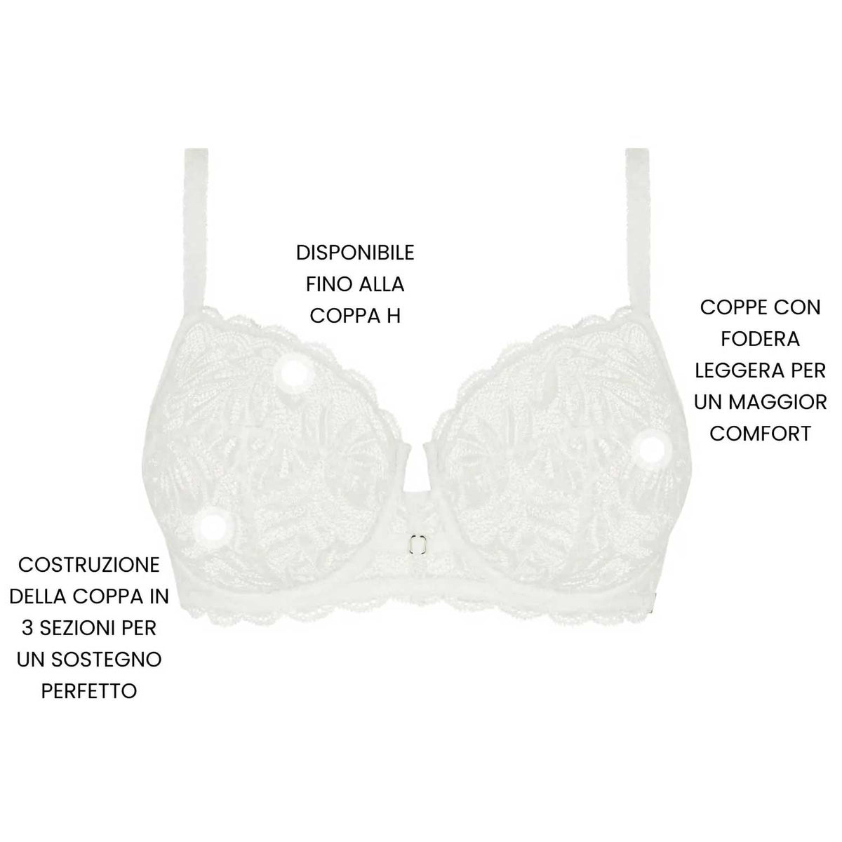 Reggiseno con ferretto in pizzo Sans Complexe 70AAO32