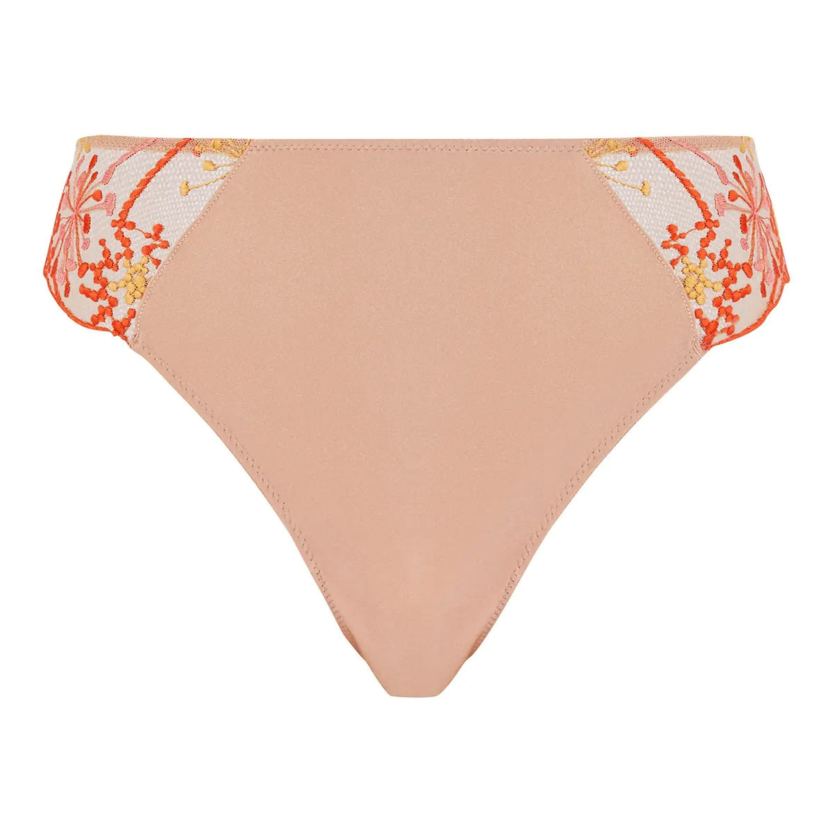 Slip Vita Media microfibra e tulle con ricami floreali Sans Complexe 60PAL79